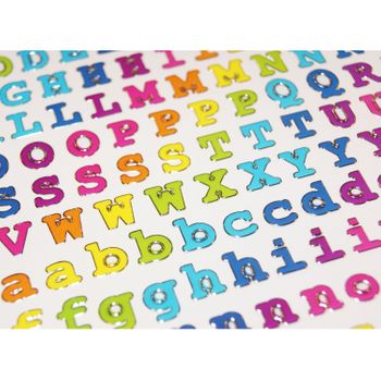 170 Pegatinas - Alfabeto Y Números - Multicolor