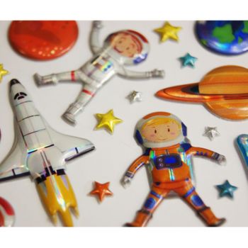 Soporte De Decoración Infantil - Astronautas - Pegatinas 3d