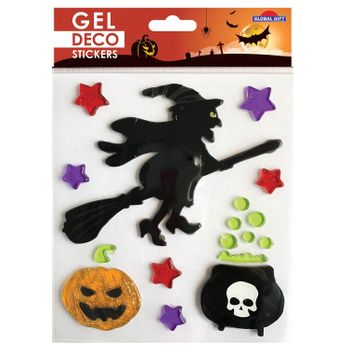 Pegatinas De Gel De Halloween - Bruja