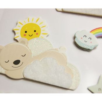 11 Pegatinas 3d - Sleepy Kids - Glitter