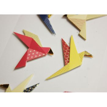 Pegatinas En Relieve Con Purpurina - Pájaros De Origami