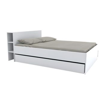 Cama Clásica Eugene 2 Cajones 225x164x80 Cm Color Blanco Vente-unique