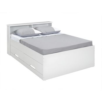 Base De Cama Boris 4 Cajones 148x214x87 Cm Color Blanco Vente-unique