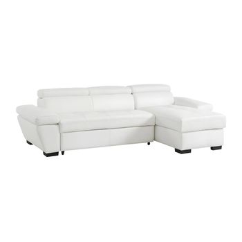 Sofá Cama Jonova  256x154x83 Cm Color Blanco Vente-unique