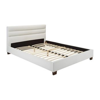 Cama de terciopelo 160 x 200 clásico minimalista cabecero patas de metal  negras dormitorio gris pardo