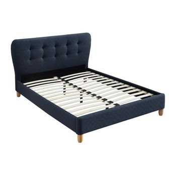 Cama Clásica Elide  163x206.5x102 Cm Color Azul Oscuro Vente-unique