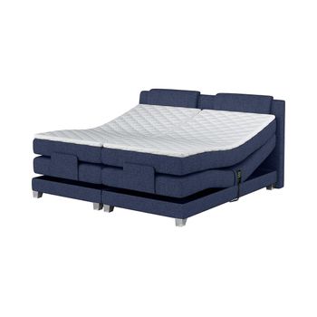 Cama Continental Boxspring Castel  215x168x112 Cm Color Azul Oscuro Vente-unique