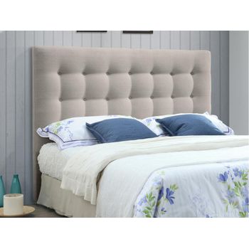 Cabecero De Polipiel Con Botones 135x105cm Con Patas Camas 120/135 - Gris  con Ofertas en Carrefour