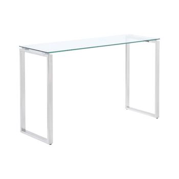 Mesa Consola Freya  120x41x75 Cm Color Transparente, Plateado Vente-unique