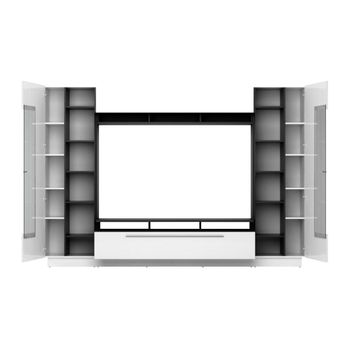 Mueble De Tv De Pared Blake 1 Cajón 275x40x190 Cm Color Blanco Vente-unique