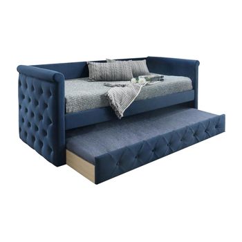 Cama Diván Louise  219x98.5x95.2 Cm Color Azul Oscuro Vente-unique