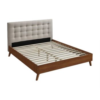 Base De Cama Francesco  186x211x111 Cm Color Color Natural Oscuro, Beige Vente-unique