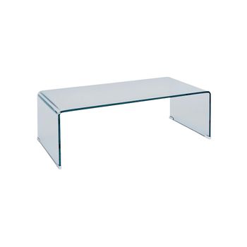 Mesa De Centro Fija Alonzo  110x55x35 Cm Color Transparente Venta-unica