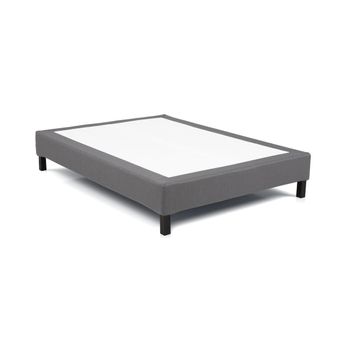 Somier Tapizado Somnus  190x140x35 Cm Color Gris Vente-unique