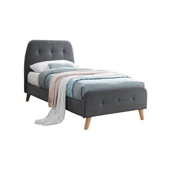 Base De Cama Romeo  204.5x96x106 Cm Color Gris Vente-unique