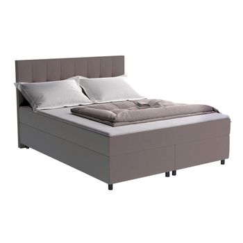 Cama Continental Boxspring Siero  208x180x110 Cm Color Gris Vente-unique