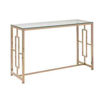 Mesa Consola Clotilde  120x40x78 Cm Color Transparente, Cobrizo Vente-unique