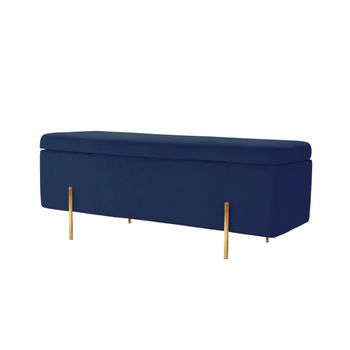 Banco Herve  115x48x46 Cm Color Azul Oscuro Vente-unique