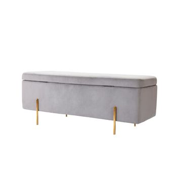 Banco Herve  115x48x46 Cm Color Gris Claro Vente-unique