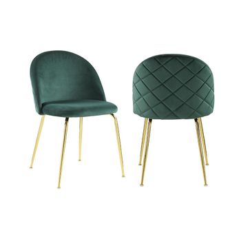 Silla Nórdica Melbourne  50x55x77 Cm Color Verde Pino Venta-unica