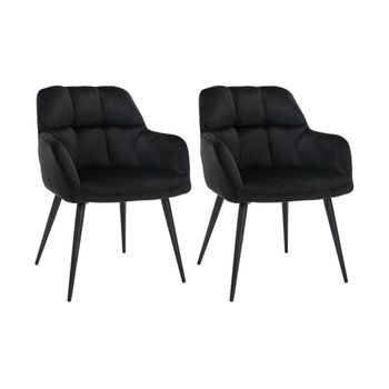 Silla Góndola Pega  58.5x62x78 Cm Color Negro Vente-unique