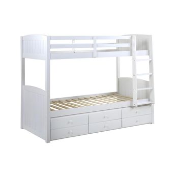 Litera Casita + Cama De Arrastre Madera Blanco 90x190/90x190cm con Ofertas  en Carrefour