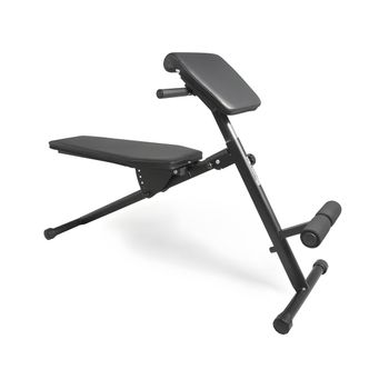 HOMCOM Banco Abdominales Plegable Ajustable en Altura con Soporte Poplíteo  Regulable Ideal Hogar y Gimnasio 137x51x50-66 cm Negro