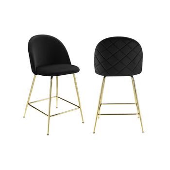 Taburete De Bar Melbourne  51x58x95 Cm Color Negro Venta-unica