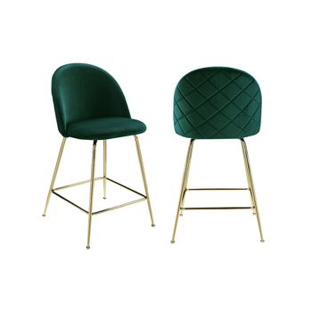 Taburete De Bar Melbourne  51x58x95 Cm Color Verde Pino Venta-unica