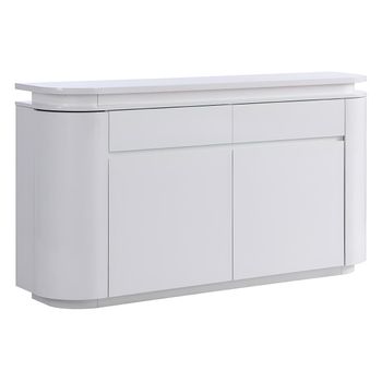 Buffet Asfeld Color Gris Grafito 3puertas 1 cajón Cocina Mueble Auxiliar  Almacenamiento 180x90x40 cm