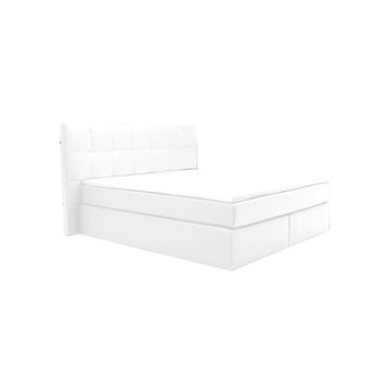 Cama Continental Boxspring Bilbao  210x190x118 Cm Color Blanco Vente-unique