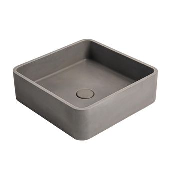 Lavabo Sobre Encimera Stochi  39x39x12 Cm Color Gris Vente-unique