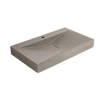 Lavabo Sobre Encimera Serov  80x48x10 Cm Color Gris Vente-unique