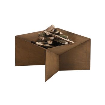 FIRE PIT CUBE - Brasero exterior cuadrado de acero corten - Create