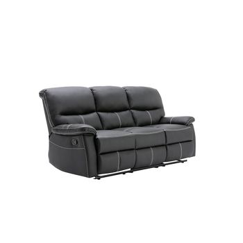 Sofá Relax Canby  183x90x95 Cm Color Negro Venta-unica