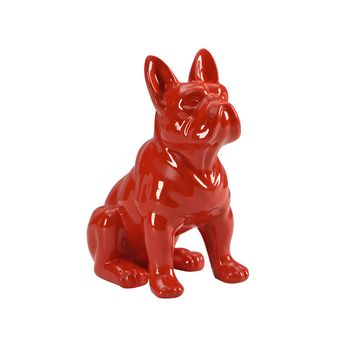 Estatua Doggo  27x16x32 Cm Color Rojo Vente-unique