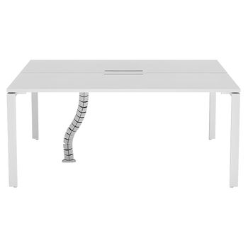 Mesa De Ordenador Downtown  160x160x74.5 Cm Color Blanco Vente-unique