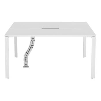 Mesa De Ordenador Downtown  140x160x74.5 Cm Color Blanco Vente-unique