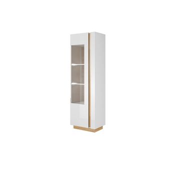 Vitrina Murari  60x40x193.5 Cm Color Color Natural Claro, Blanco Vente-unique