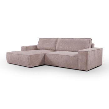 Sofá Cama Amelia  267x167x85 Cm Color Rosa Palo Venta-unica