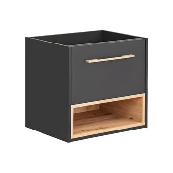 Mueble De Lavabo Yangra 1 Cajón 60x46x57 Cm Color Gris Antracita Vente-unique