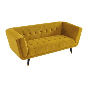 Sofá Fijo Samantha  200x91x76 Cm Color Amarillo Vente-unique