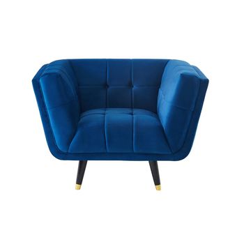 Sillón Clásico Samantha Ii  110x91x76 Cm Color Azul Oscuro Venta-unica