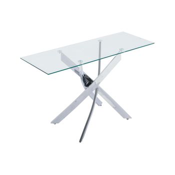 Mesa Consola Cosima  120x44.5x75 Cm Color Transparente, Plateado Vente-unique