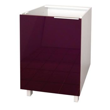 Pop Mueble Bajo De Cocina L 60 Cm - Berenjena Brillante