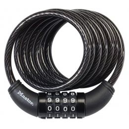 Masterlock 1.80m X 8mm Cable Espiral Combi Fija
