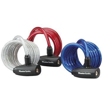 Cable antirrobo de acero con candado para bicicleta 12x1200mm llave -  Cablematic