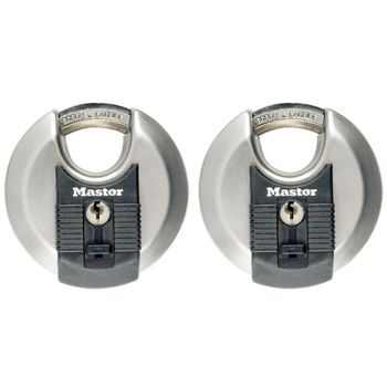 Candado Redondo Excell 2 Uds Acero Inoxidable 70mm M40eurt Master Lock