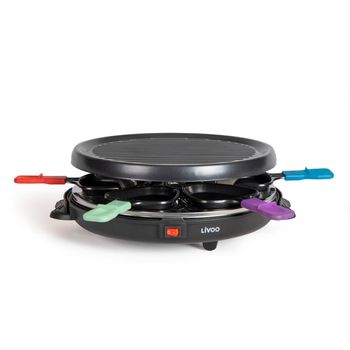 Raclette Para 6 Personas Negro 800 W Livoo