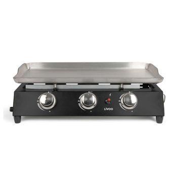 Livoo Plancha De Gas 7200w En Metal Negro. - Doc249